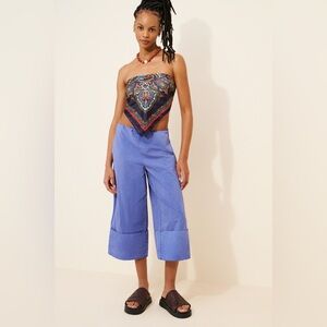 Free People Lula Cuff Pant - Blue